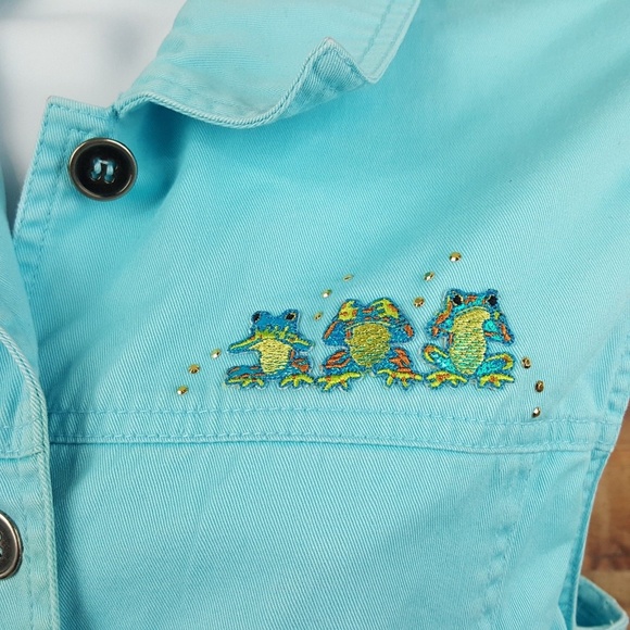 Shipshe See Hear Speak No Evil Frogs Sleeveless Ja - Picture 3 of 8